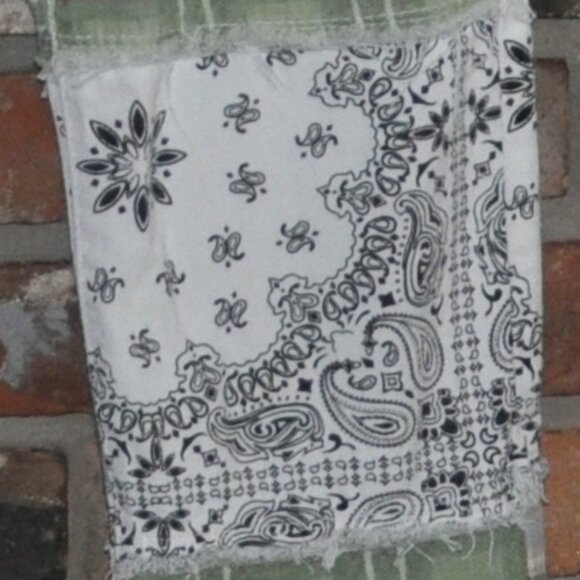 Raggedy Ann Inspired Frayed Patchwork Plaid & Bandana High Rise Pants M - Picture 11 of 12